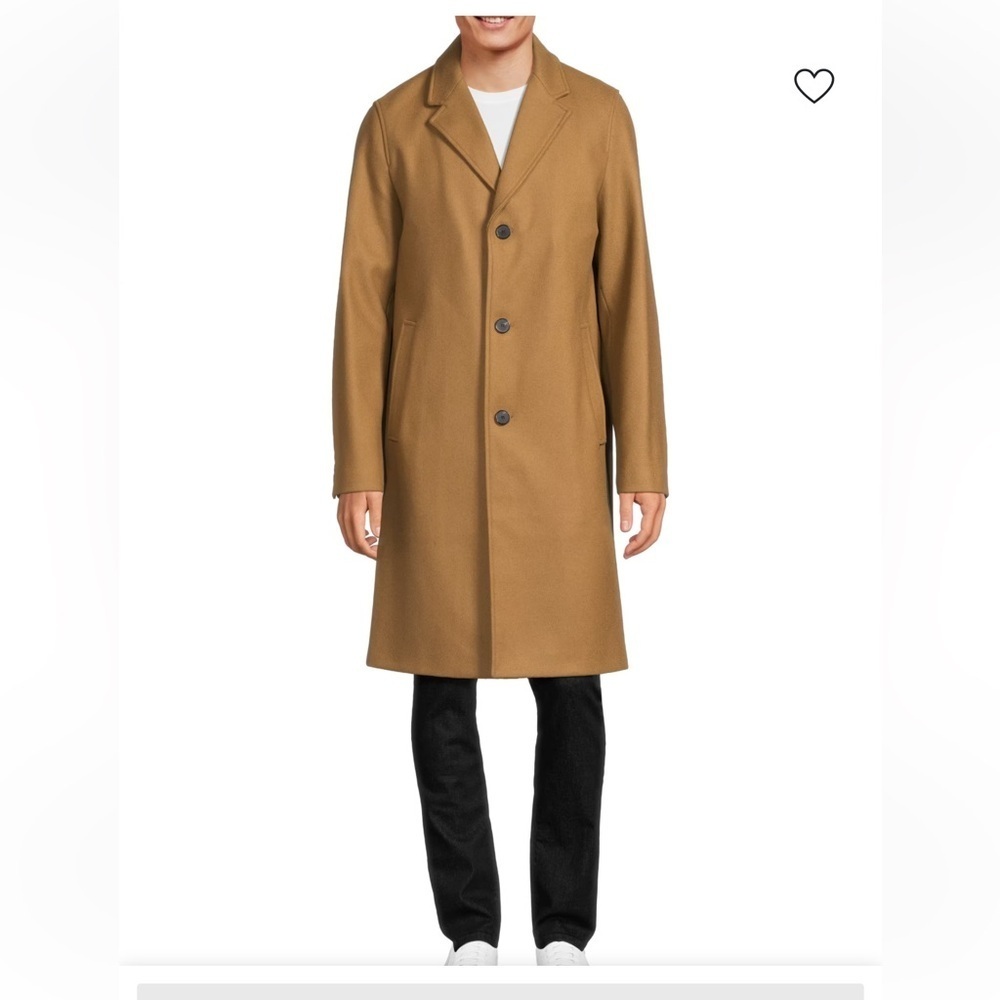 🧥 The Kooples Camel Wool Blend Long Coat | Men’s Small (Women’s Medium) | NWT
